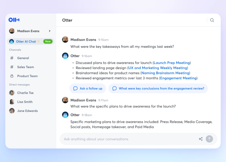 Otter brings GenAI to your meetings with AI summaries, AI chat and more