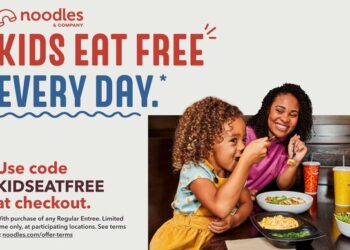 Noodles & Company Announces that Kids Eat Free Every Day that Ends in “Y”
