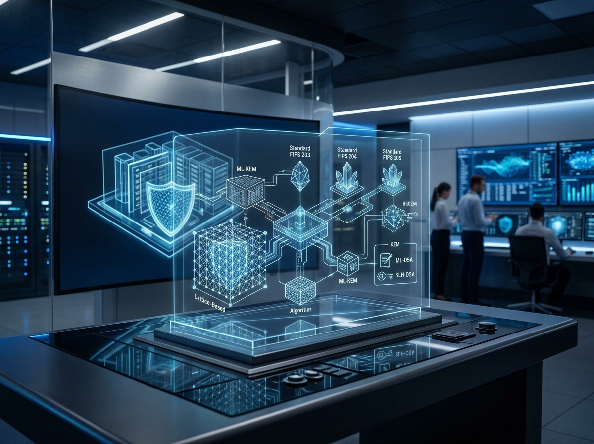 Infographic illustrating the Harvest Now, Decrypt Later timeline from 2026 data interception through to potential decryption in the 2030s, with icons denoting data types at risk.